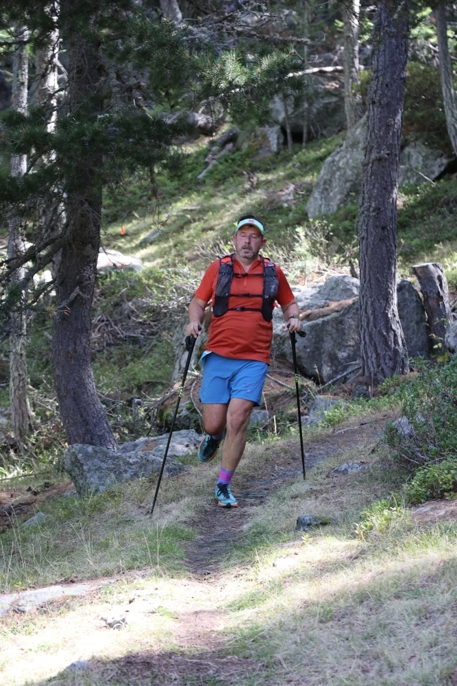 Partecipante al Trail delle Macine sul sentiero